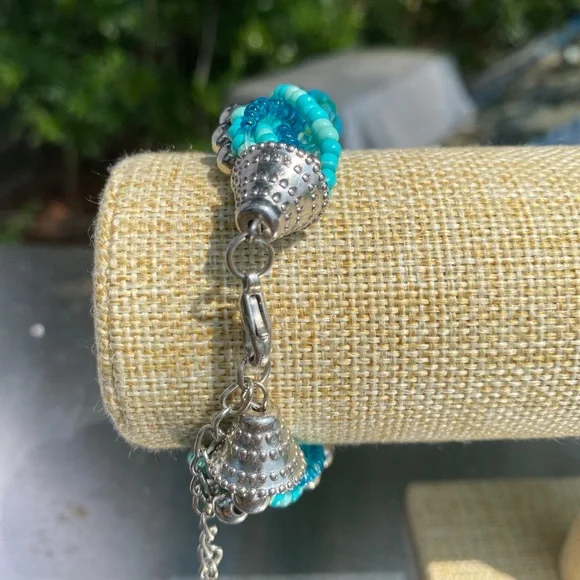 Turquoise "Ocean" Necklace, Bracelet, and Earrings Set - Picture 5 of 5